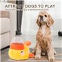 Petmotion - Mangeoire interactive en forme de canard jaune – Jouet à alimentation lente pour chiens et chats | Distributeur de f