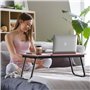 Gald Bureau pliable réglable pour ordinateur portable avec porte-gobelet – Support portable en bois pour étude, lecture, petit d