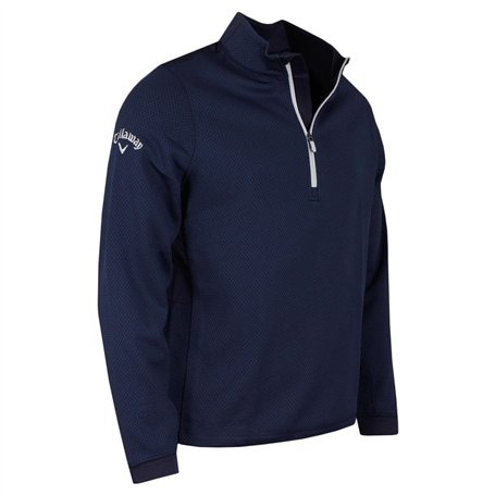 Callaway Golf Mens Hex Textured Sustainable Thermal Fleece Pull - Caban - XL