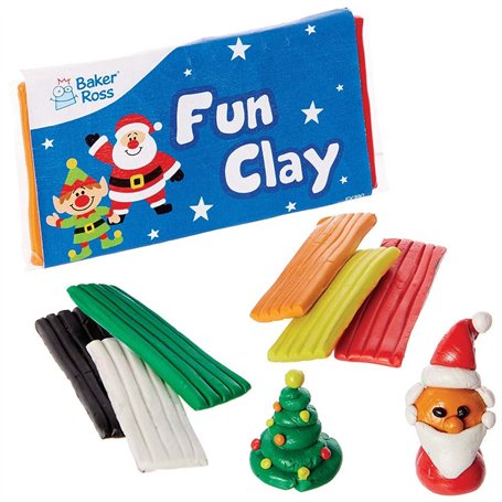 Baker Ross Argile Autodurcissante Couleurs de Noël - Lot de 8