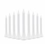 Lot de 100 tees de golf en bois écologique Blanc 54 mm