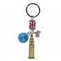 LILAJ Lot de 6 chaînes porte-clés souvenir de Londres - Icônes britanniques - Cabine téléphonique, bus à deux étages, Big Ben, r