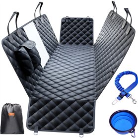 PETPROVED Housse Protection Voiture Chien Protection Siege Voiture pour Chien Protege Banquette Arriere de Voiture Couverture Tr