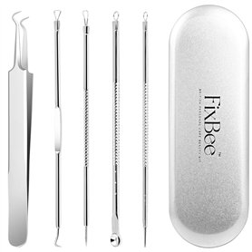 Professionnel Tire Comedon Point Noir Extracteur de points noirs Comédons Perce Bouton Blackhead Remover Set