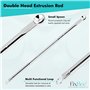 Professionnel Tire Comedon Point Noir Extracteur de points noirs Comédons Perce Bouton Blackhead Remover Set, 5 pcs acier inoxyd