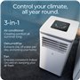 Avalla S-290 ClimaS-tiseur Mobile 10 000BTU; Déshumidificateur 24L, Classe Industrielle 3000W - Couvre Énorme 100m³