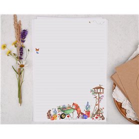 Making Meadows Lot de 20 feuilles de papier à lettre A4 avec 10 enveloppes