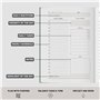 Sorena Agenda non daté Format A5 avec liste de choses à faire, journal ou planificateur avec calendrier Idéal pour étudiant ou e