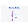 Putt Pursuit Lot de 30 Tees de Golf Castle en Bambou 45 mm - Matériau Durable, biodégradable et Durable - Hauteur de Balle const