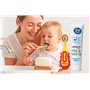 Sanitral Kit de soins bucco-dentaires pour bébé étape par étape 0-2 ans Brosse à dents ultra douce Tête extra petite brossage et
