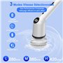 Brosse de Nettoyage sans Fil avec 9 Têtes de Brosse Remplaçables