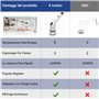 Brosse Nettoyage Électrique, Brosse de Nettoyage sans Fil avec 9 Têtes de Brosse Remplaçables, 3 Vitesses de Rotation, Electric 