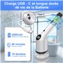 Brosse Nettoyage Électrique, Brosse de Nettoyage sans Fil avec 9 Têtes de Brosse Remplaçables, 3 Vitesses de Rotation, Electric 