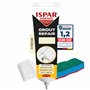 ISPAR Mortier de joints crème 250 g – Enduit prêt à l'emploi pour joints de carrelage avec spatule – Pour salle de bain