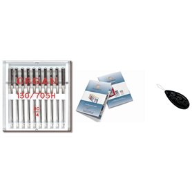 Organ Lot de 10 aiguilles universelles pour machine à coudre domestique 130 705 H