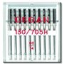 Organ Lot de 10 aiguilles universelles pour machine à coudre domestique 130 705 H, taille 90 14 + enfile-aiguille unique et inde