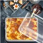 Lot de 50 plateaux alimentaires jetables en aluminium avec couvercles en plastique de 500 ml - Réutilisables - Idéal pour le bar