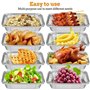 Lot de 50 plateaux alimentaires jetables en aluminium avec couvercles en plastique de 500 ml - Réutilisables - Idéal pour le bar
