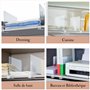 CATITA 6 Séparateurs dÉtagères en Acrylique - Lot pour Organiser Placard et Dressing - Diviseurs Ajustables, Transparents pour É