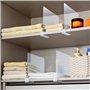 CATITA 6 Séparateurs dÉtagères en Acrylique - Lot pour Organiser Placard et Dressing - Diviseurs Ajustables, Transparents pour É