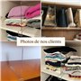 CATITA 6 Séparateurs dÉtagères en Acrylique - Lot pour Organiser Placard et Dressing - Diviseurs Ajustables, Transparents pour É
