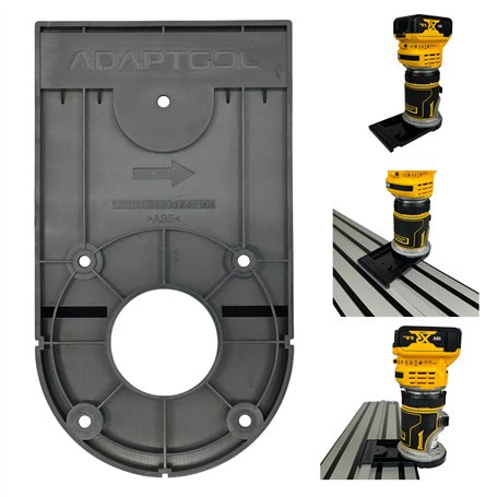 Adaptateur de rail de guidage de toupie compatible avec débroussailleuse Dewalt pour piste de scie plongeante DCW604NT DCW600N D