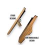 William Hunter Cric de bottes en bois | Extracteur de bottes en caoutchouc robuste avec bord en caoutchouc rembourré | Extracteu