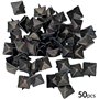 TEKLiNe 50 Clous Fer Forgé 25x25 mm avec 2 Points Fixation Clou Tapisserie Ameublement Décoration Vintage Antique Meuble, kit 50