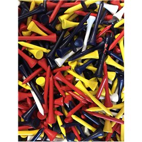 Bulldog Golf Tees® Lot de 100 tees de golf en bois de 55 mm