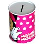 Disney Boîte tirelire Minnie Mouse en étain métal non ouvert couleur fuchsia (12 x 10)