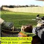 Cartouchiere Chasse Tactique, Pochette À Balles Réglable pour Munitions De 9 Mm avec 50 Porte-balles, Nylon Noir 124 * 5cm