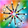 Magicat CRAIE DE CHEVEUX - 10 couleurs & 5 élastiques à cheveux - Pour anniversaire ou cadeaux pour filles I Couleur lavable I A