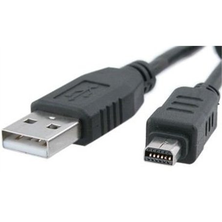 DragonTrading® Câble de données USB 12 broches pour appareil photo numérique Olympus FE140/U830/U840/U850/D425/D435 Longueur : 1