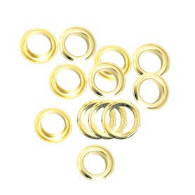 Trimming Shop Œillets dorés 50 x 20 mm avec rondelles pour bannières et travaux manuels en Cuir - Œillets pour Ajouter des Ruban