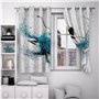 Deertweet Home Dancing Girl Blackout Curtains Blue Line Rideaux Thermiques Isolés Rideaux Esthétiques pour Femme Chambre Chambre