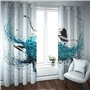 Deertweet Home Dancing Girl Blackout Curtains Blue Line Rideaux Thermiques Isolés Rideaux Esthétiques pour Femme Chambre Chambre