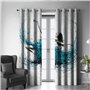 Deertweet Home Dancing Girl Blackout Curtains Blue Line Rideaux Thermiques Isolés Rideaux Esthétiques pour Femme Chambre Chambre
