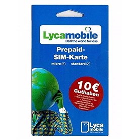 Lyca Mobile Carte SIM prépayée +5 euros de crédit – Lycamobile