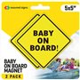 ASSURED SIGNS Lot de 2 panneaux magnétiques « Baby on Board » pour voiture