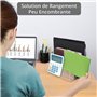 Winter Shore Rangement Acrylique pour Bureau - Organisateur Transparent à 4 Sections - Range Document pour Courrier, Papier, Env