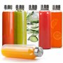 Winter Shore Bouteille Verre 500ml Réutilisable avec Bouchon [Lot de 6] - Gourde Verre Étanche pour Jus