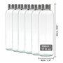 Winter Shore Bouteille Verre 500ml Réutilisable avec Bouchon [Lot de 6] - Gourde Verre Étanche pour Jus, Boissons Chaudes ou Fro