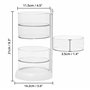 Winter Shore Rangement Accessoires Cheveux à 5 Niveaux & Rotation à 360° - Organisateur de Bijoux Transparent en Plastique pour 
