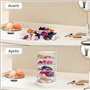 Winter Shore Rangement Accessoires Cheveux à 5 Niveaux & Rotation à 360° - Organisateur de Bijoux Transparent en Plastique pour 