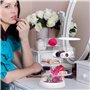 Winter Shore Rangement Accessoires Cheveux à 5 Niveaux & Rotation à 360° - Organisateur de Bijoux Transparent en Plastique pour 