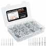 Winter Shore Rivets Aveugles Argentés 14 Tailles (Lot de 500) - Assortiment Rivets Pop pour Rivetage Manuel