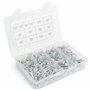 Winter Shore Rivets Aveugles Argentés 14 Tailles (Lot de 500) - Assortiment Rivets Pop pour Rivetage Manuel, Sans Fil & Pneumati