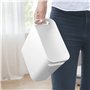 Winter Shore Petite Poubelle Blanche 6L (Lot de 4) - Corbeille Papier en Plastique Fine avec Poignées Intégrées - Poubelle Burea