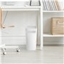 Winter Shore Petite Poubelle Blanche 6L (Lot de 4) - Corbeille Papier en Plastique Fine avec Poignées Intégrées - Poubelle Burea