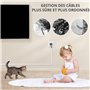 Winter Shore Kit Goulotte Passe Cable de 4m - Cache Cable Mural Blanc - Baguette Tire Fil Peignable pour Montage de TV Murale - 